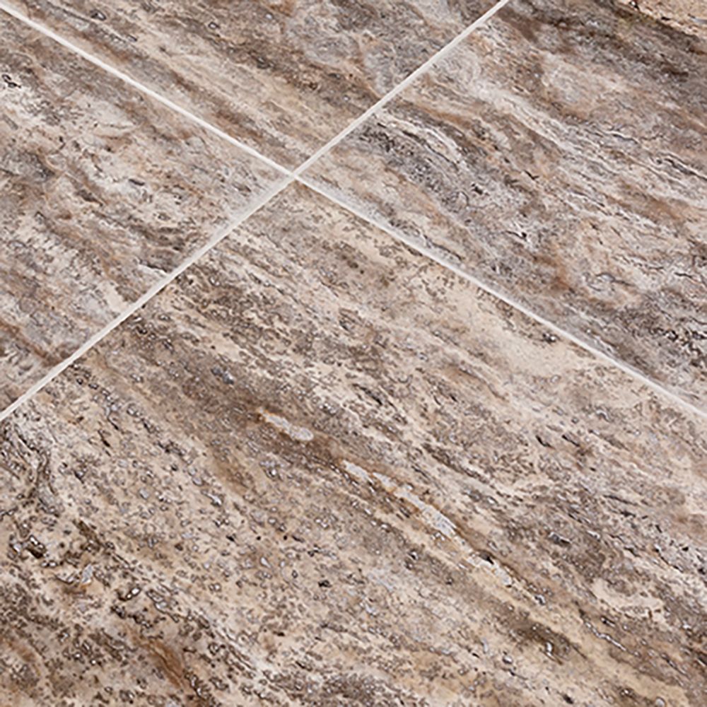 Silver Travertine 12x12 Polished