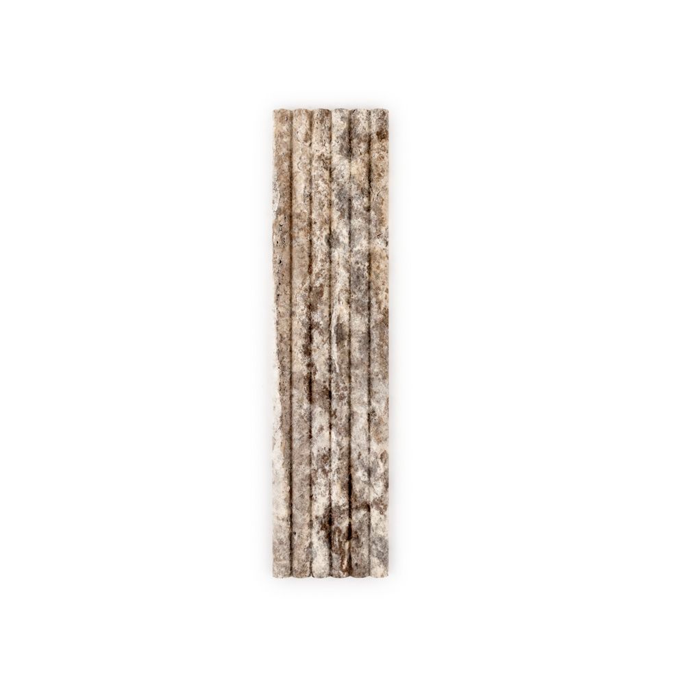 Silver Travertine Fluted 6x24