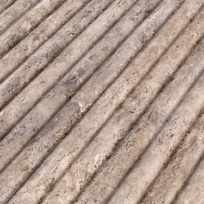 Silver Travertine Fluted 6x24