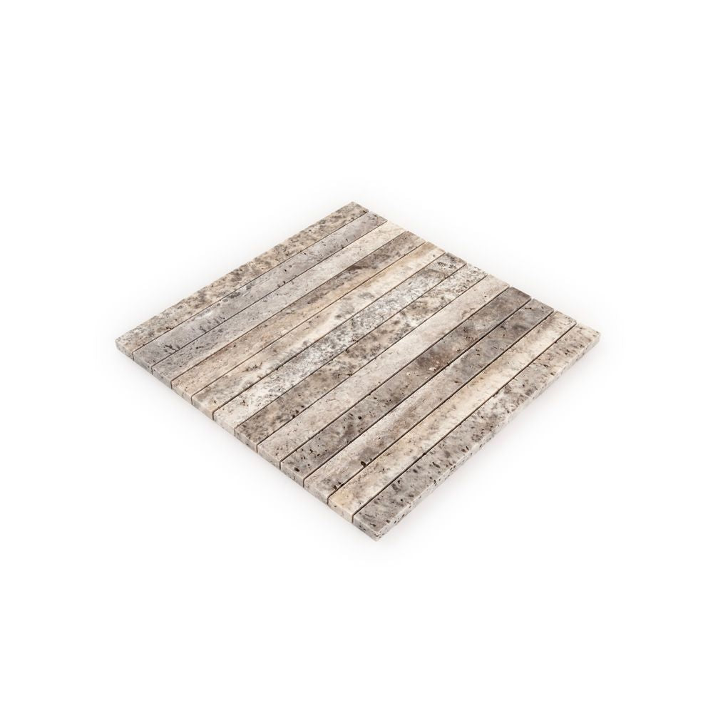 Silver Travertine Proper Pillar 12x12