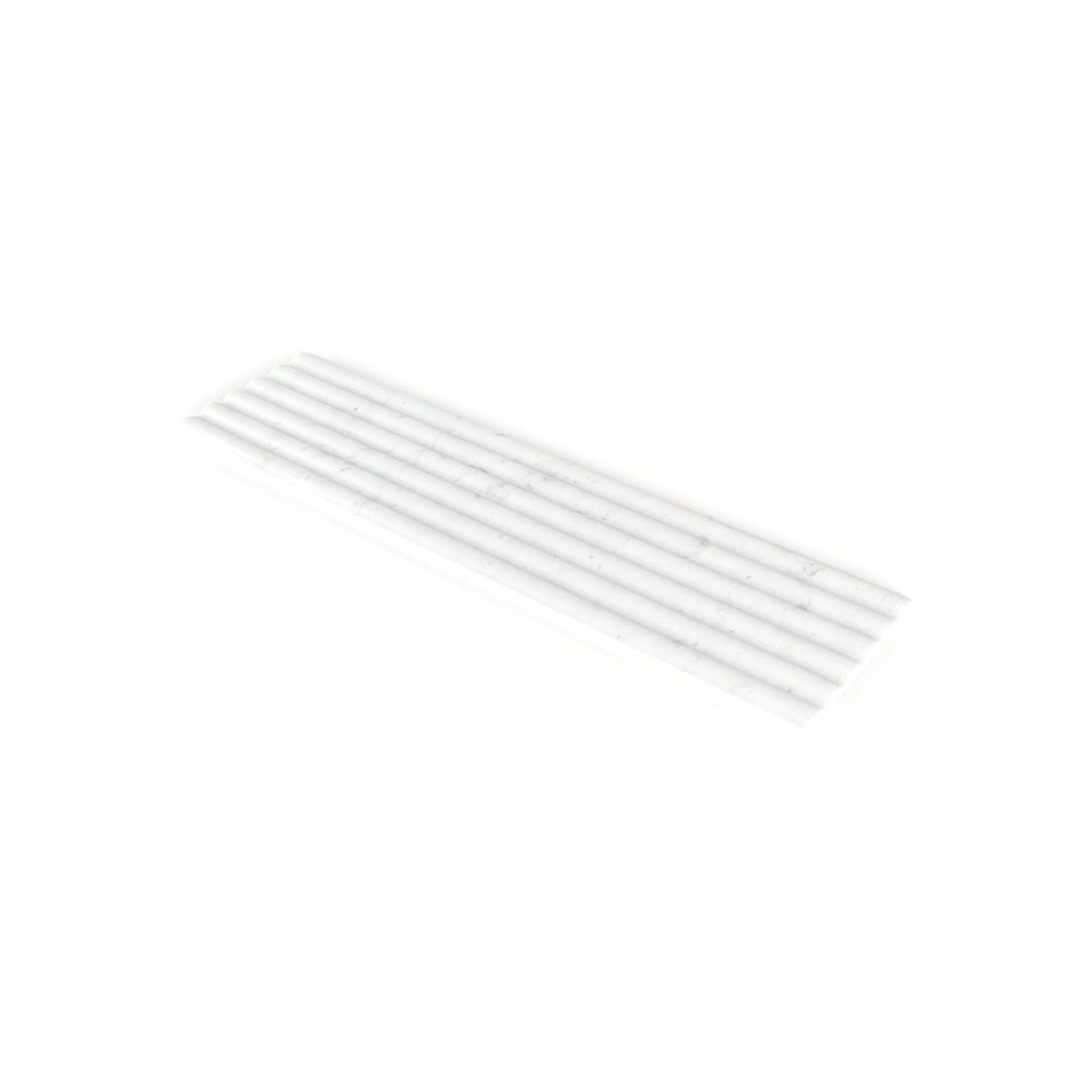 Crystal White Fluted 6x24