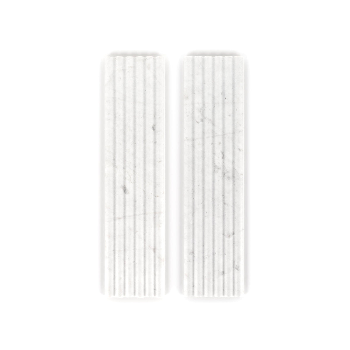 Crystal White Fluted 6x24