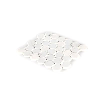 Crystal White 2" Hexagon 9x11