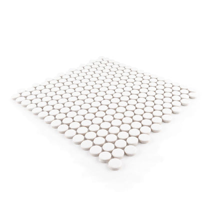 White 3/4" Penny Round 11x12