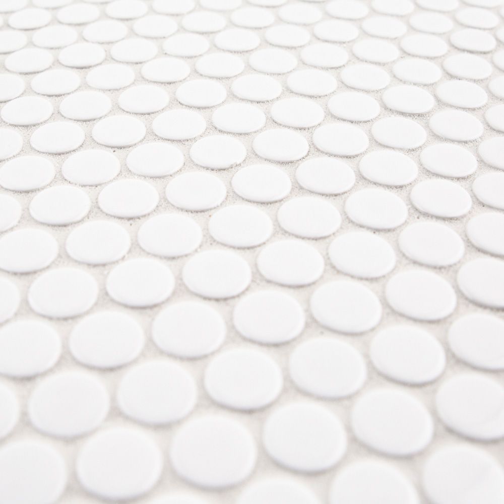 White 3/4" Penny Round 11x12