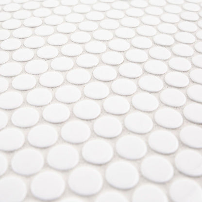 White 3/4" Penny Round 11x12