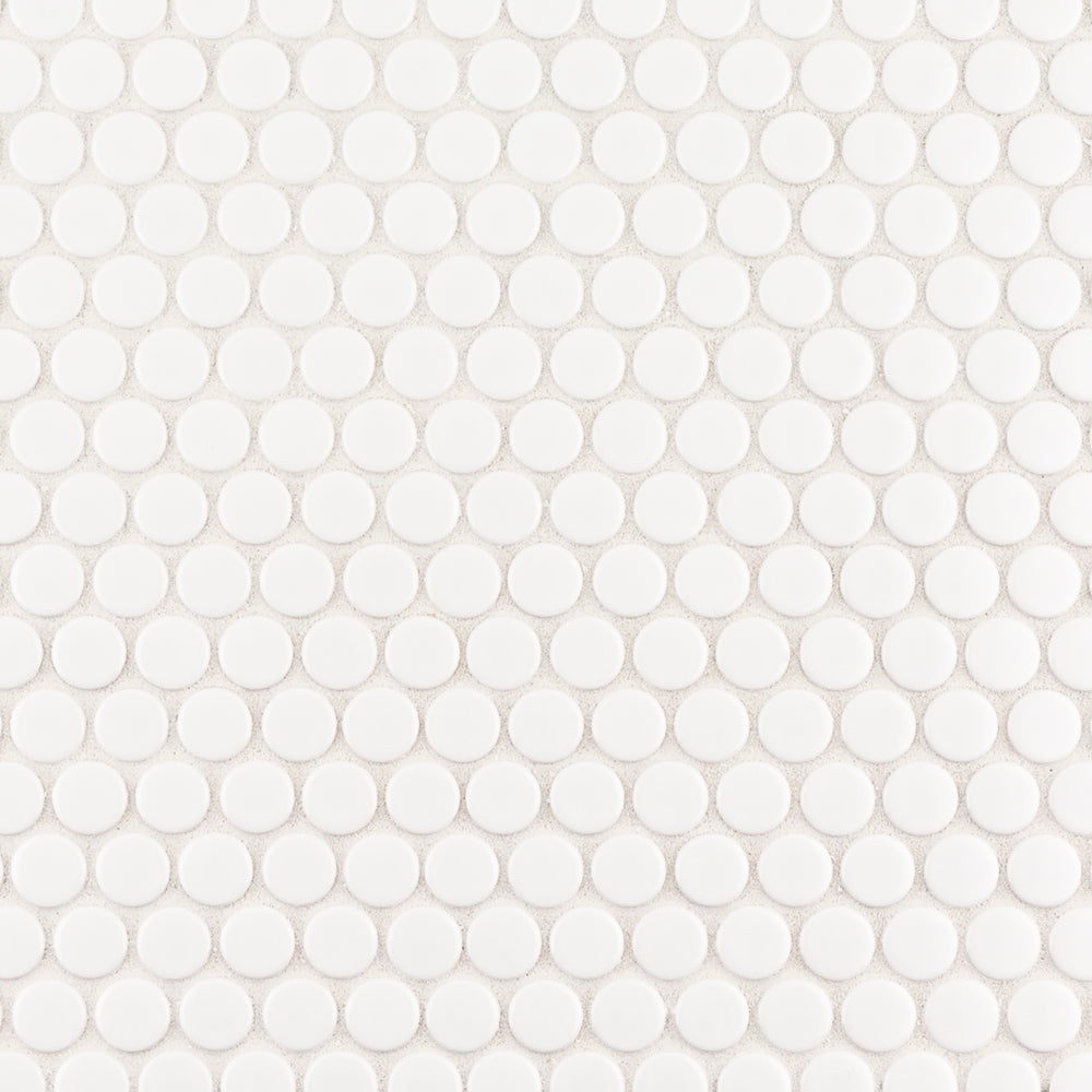 White 3/4" Penny Round 11x12
