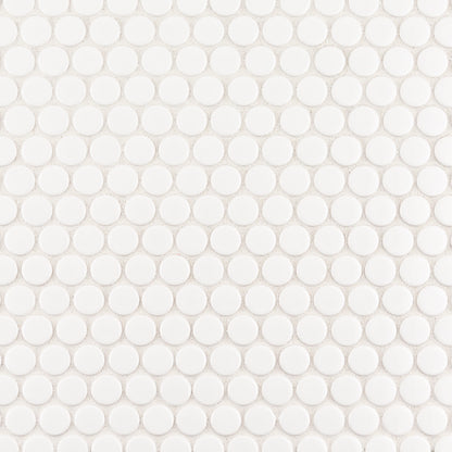 White 3/4" Penny Round 11x12