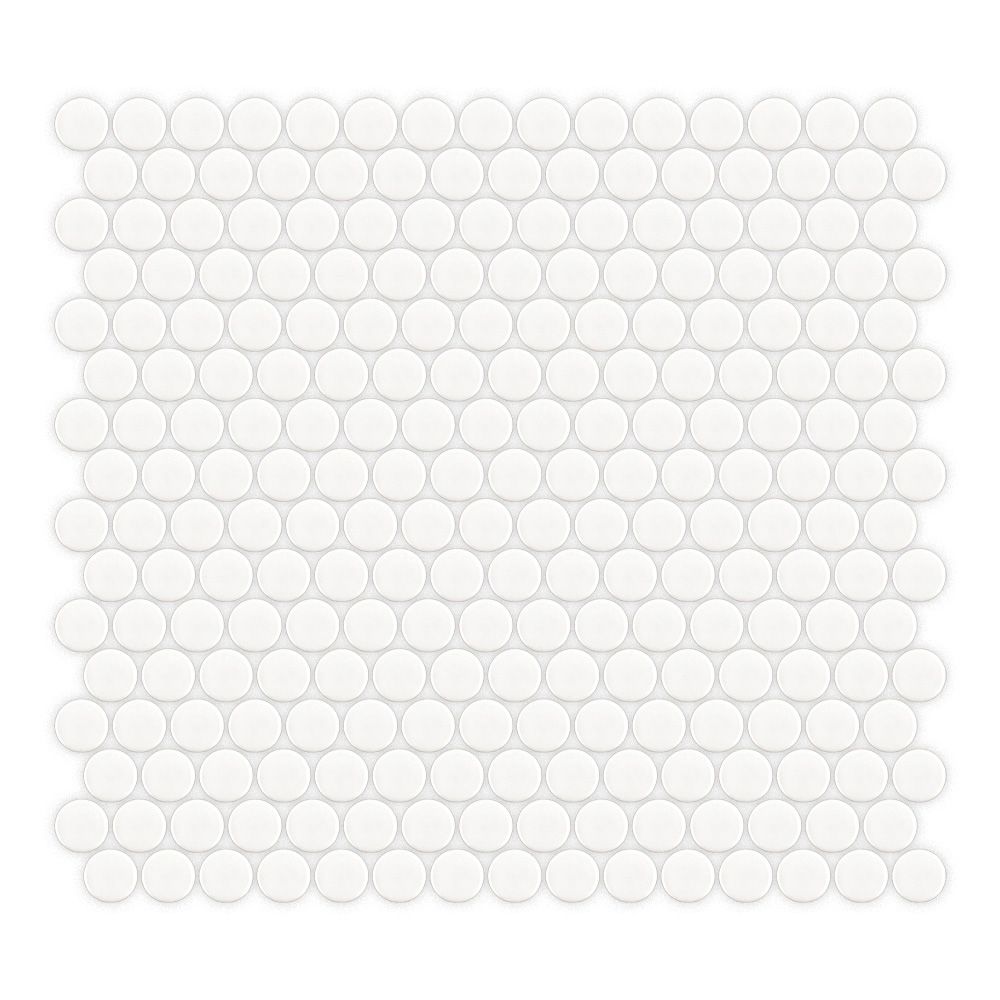 White 3/4" Penny Round 11x12