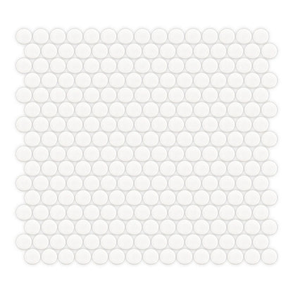 White 3/4" Penny Round 11x12