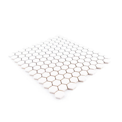 White 7/8" Hexagon 10x12