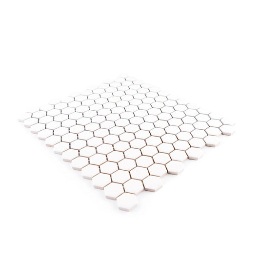 White 7/8" Hexagon 10x12