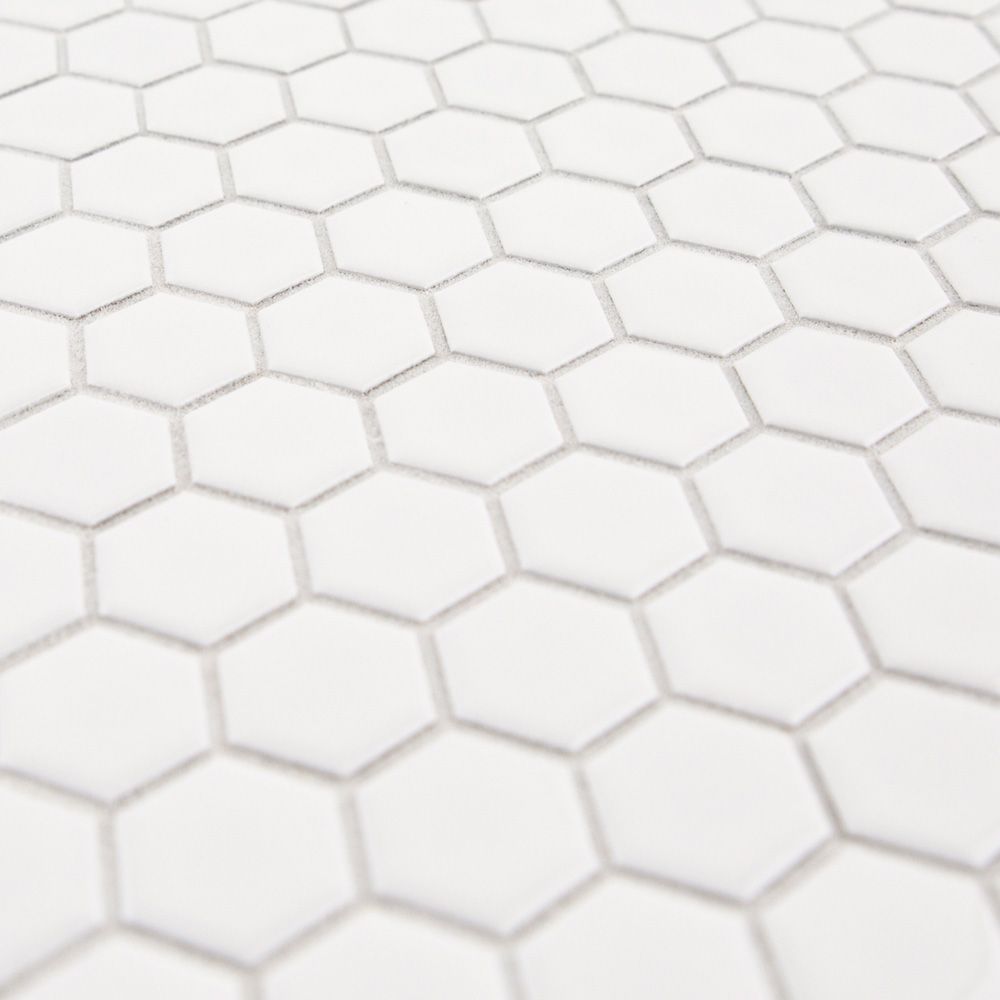 White 7/8" Hexagon 10x12