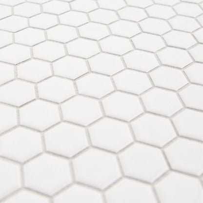 White 7/8" Hexagon 10x12