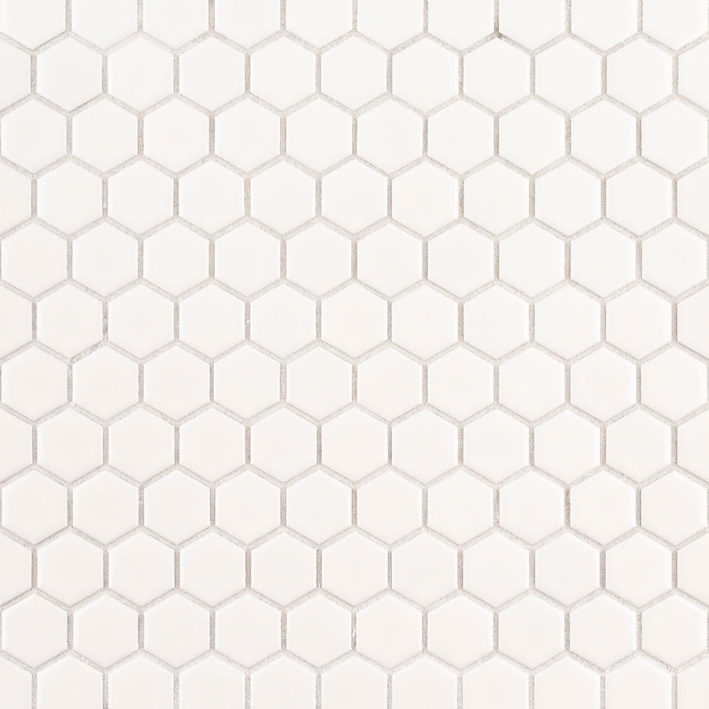 White 7/8" Hexagon 10x12