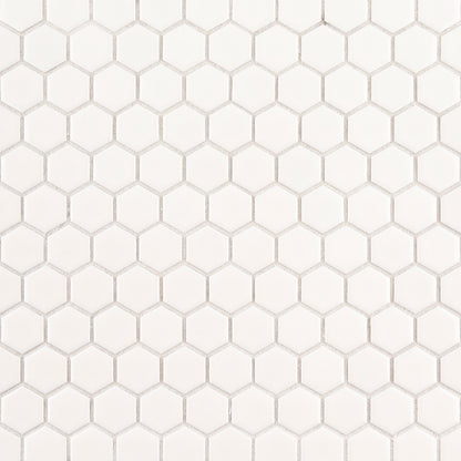 White 7/8" Hexagon 10x12