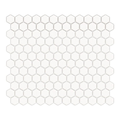 White 7/8" Hexagon 10x12