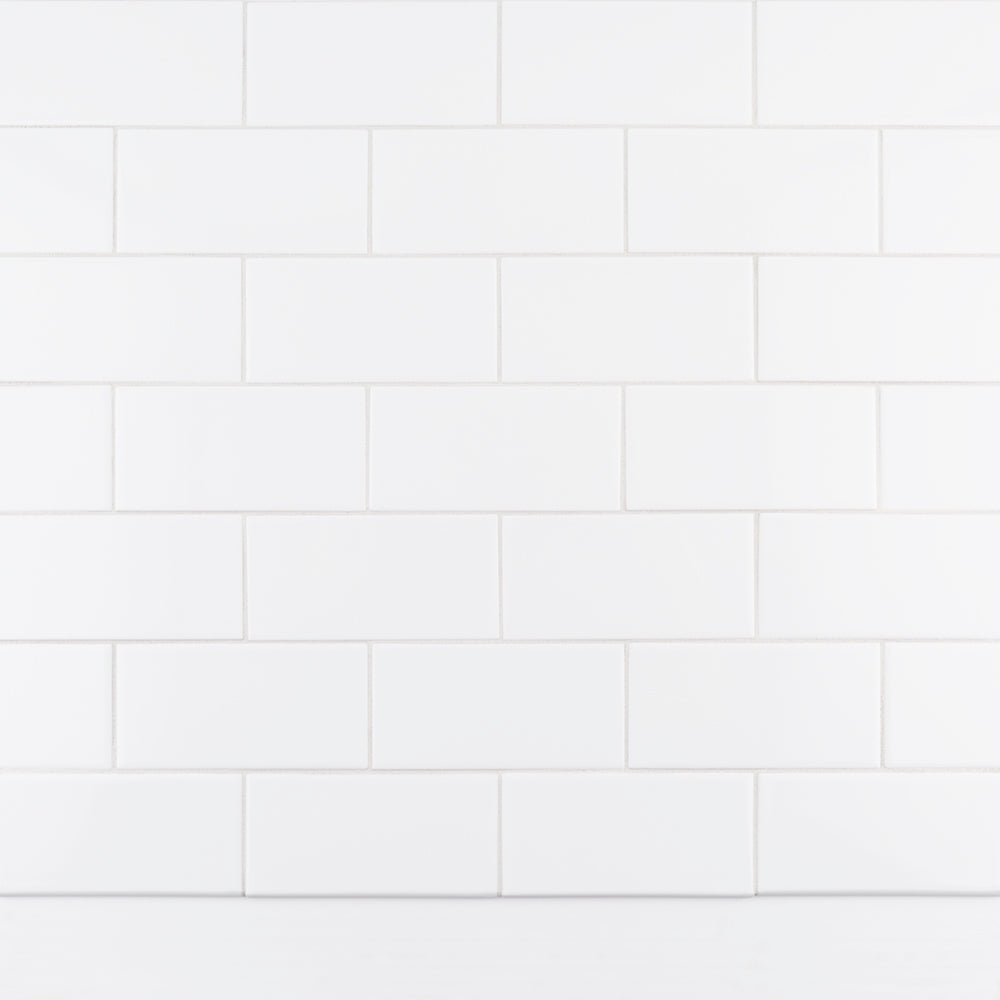 White Single Bullnose 3x6