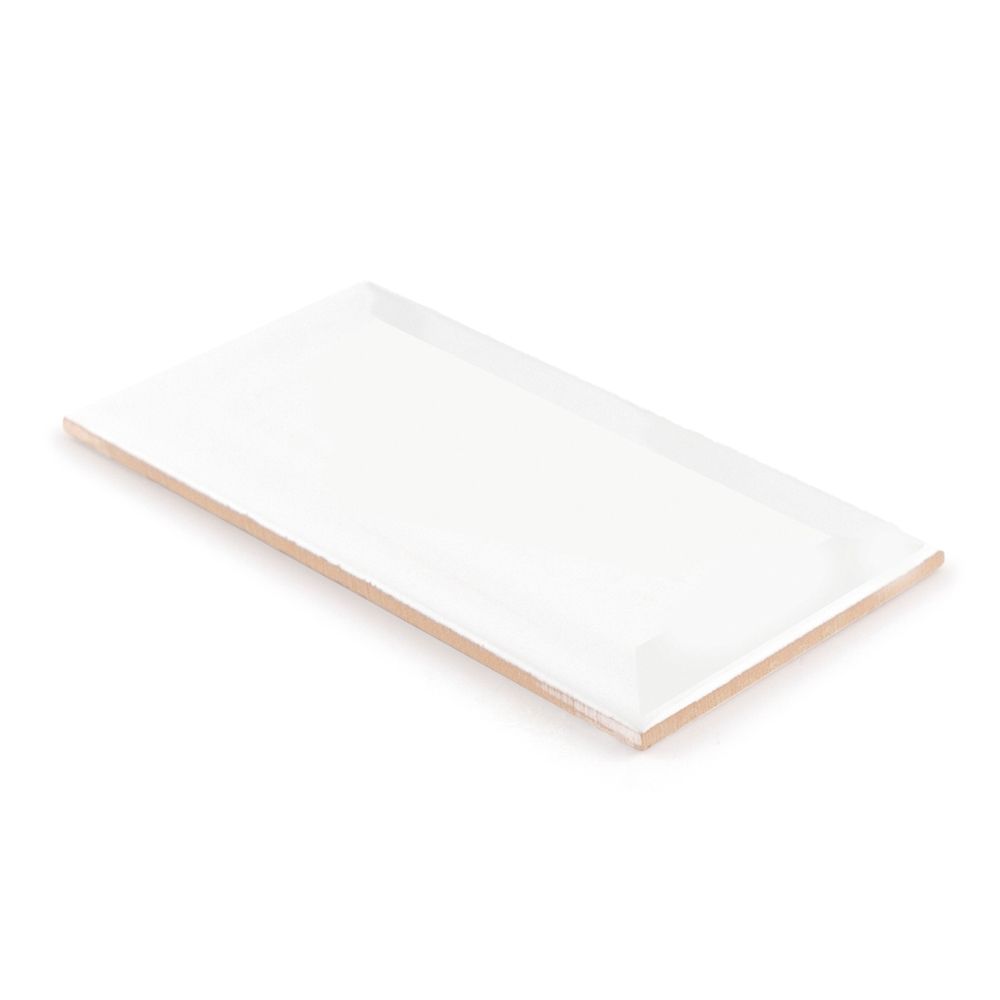 White Beveled 3x6