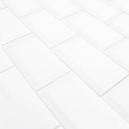 White Beveled 3x6