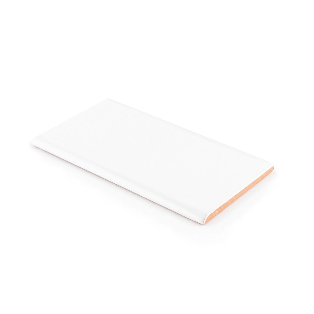 White Single Bullnose 3x6