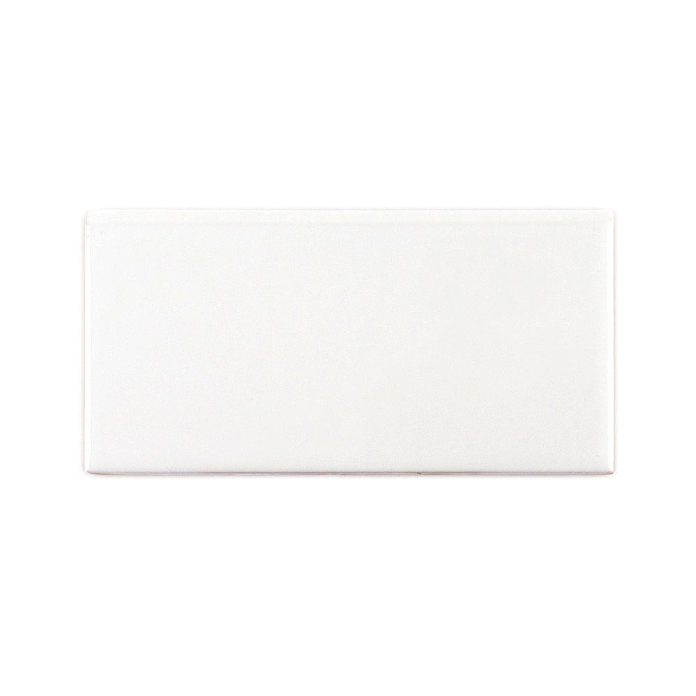 White Single Bullnose 3x6