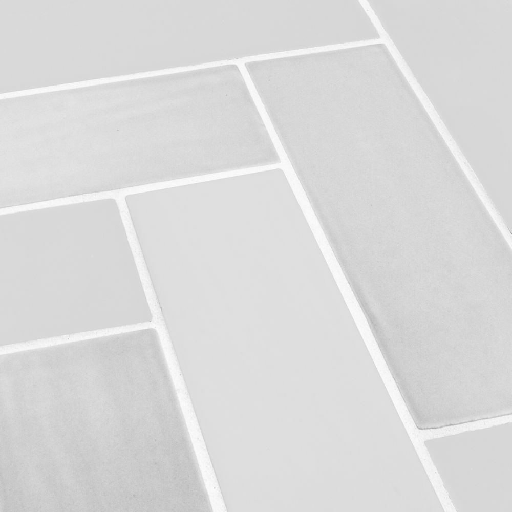 Grey Brick Herringbone 11x15 Matte