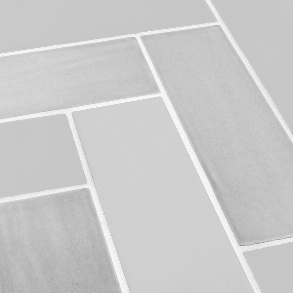 Matte/Gloss Grey Brick Herringbone 11x15