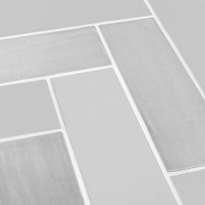 Matte/Gloss Grey Brick Herringbone 11x15
