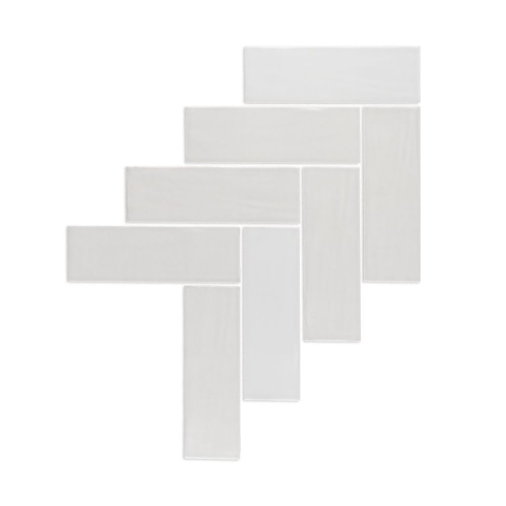 Matte/Gloss Grey Brick Herringbone 11x15