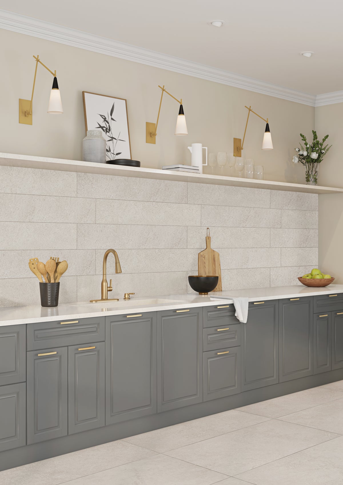 Taupe Field Tile  Serene Contour 8x47