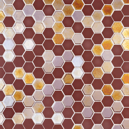 Burgundy Brill Hexagon 11x12