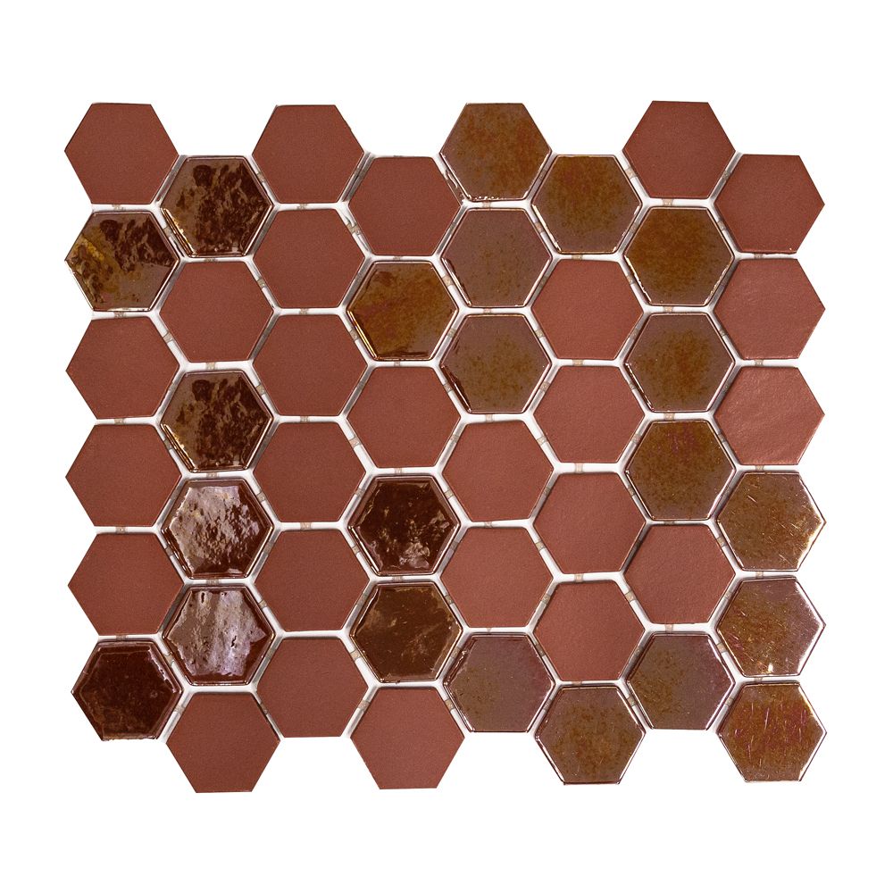 Burgundy Brill Hexagon 11x12