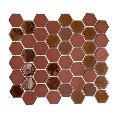 Burgundy Brill Hexagon 11x12