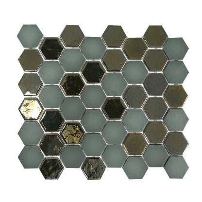 Olive Brill Hexagon 11x12