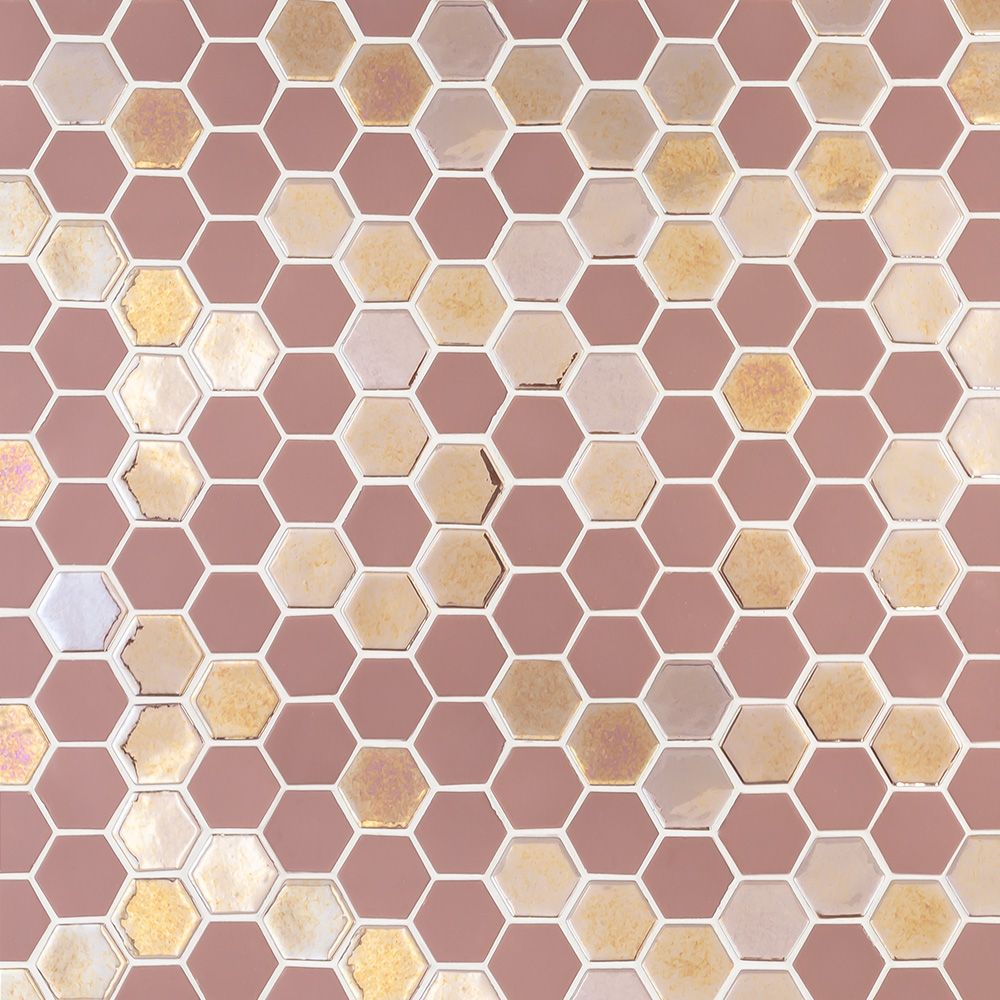 Rose Brill Hexagon 11x12