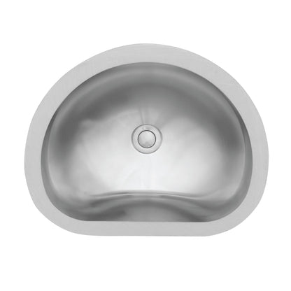 ADA Compliant Vanity Bowl Seamless Undermount Sink 18"