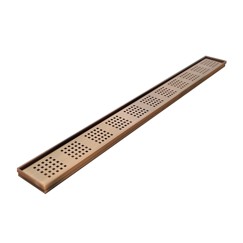 TLT 330 Line Drain Kit Sq Punch Brushed Bronze