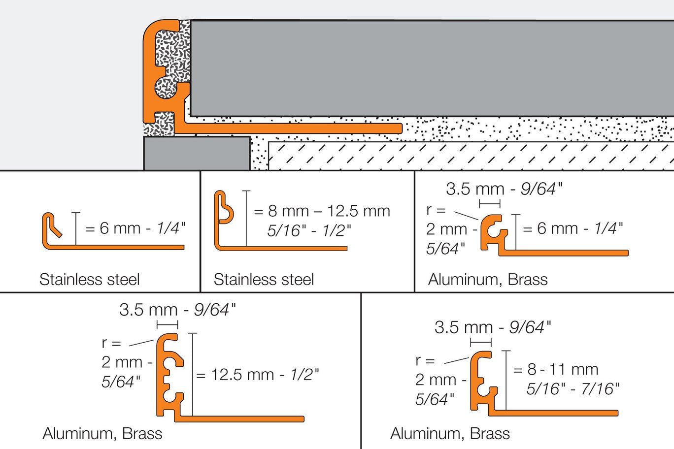 Aluminum Edge 5/16" 10ft Satin