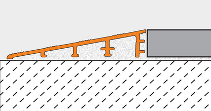 Aluminum Ramp Reducer 1/2" 8ft 2in Matte