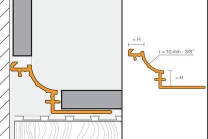 Aluminum Thick Trim 5/16" 8ft 2in
