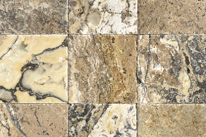 Mocha Onyx 8x8 Brushed, Unfilled, Chiseled Edge