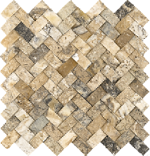 Mocha Onyx 1x2 Herringbone, Cambered