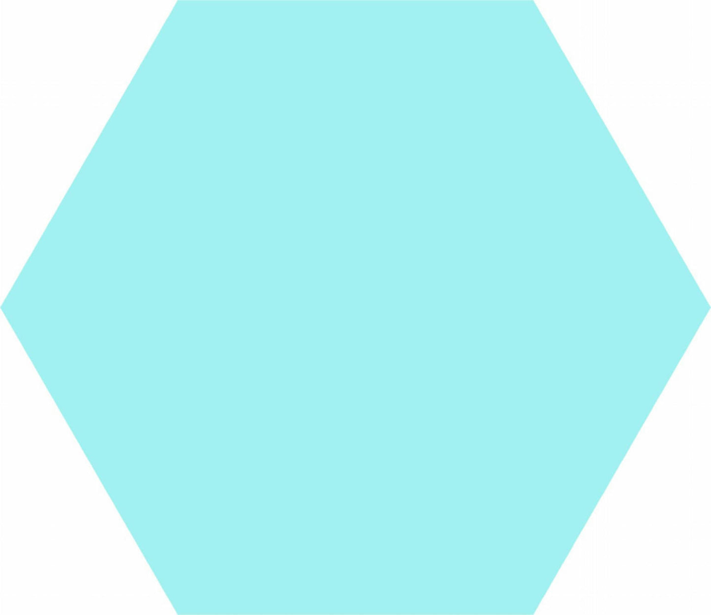 Aqua Hexagon 8x10