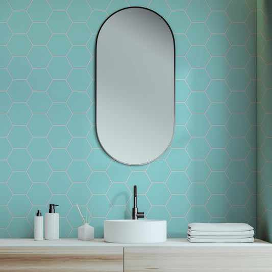 Aqua Hexagon 8x10