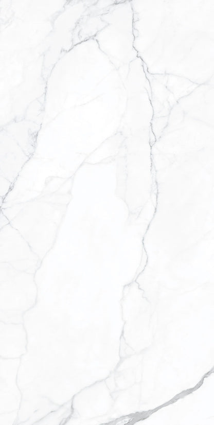 White marble texture with soft gray veining across the surface.