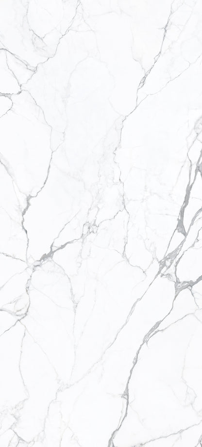 White marble texture with elegant gray veining across the surface.