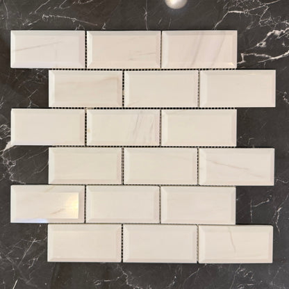 Bianco Dolomiti Brick 2x4 Polished
