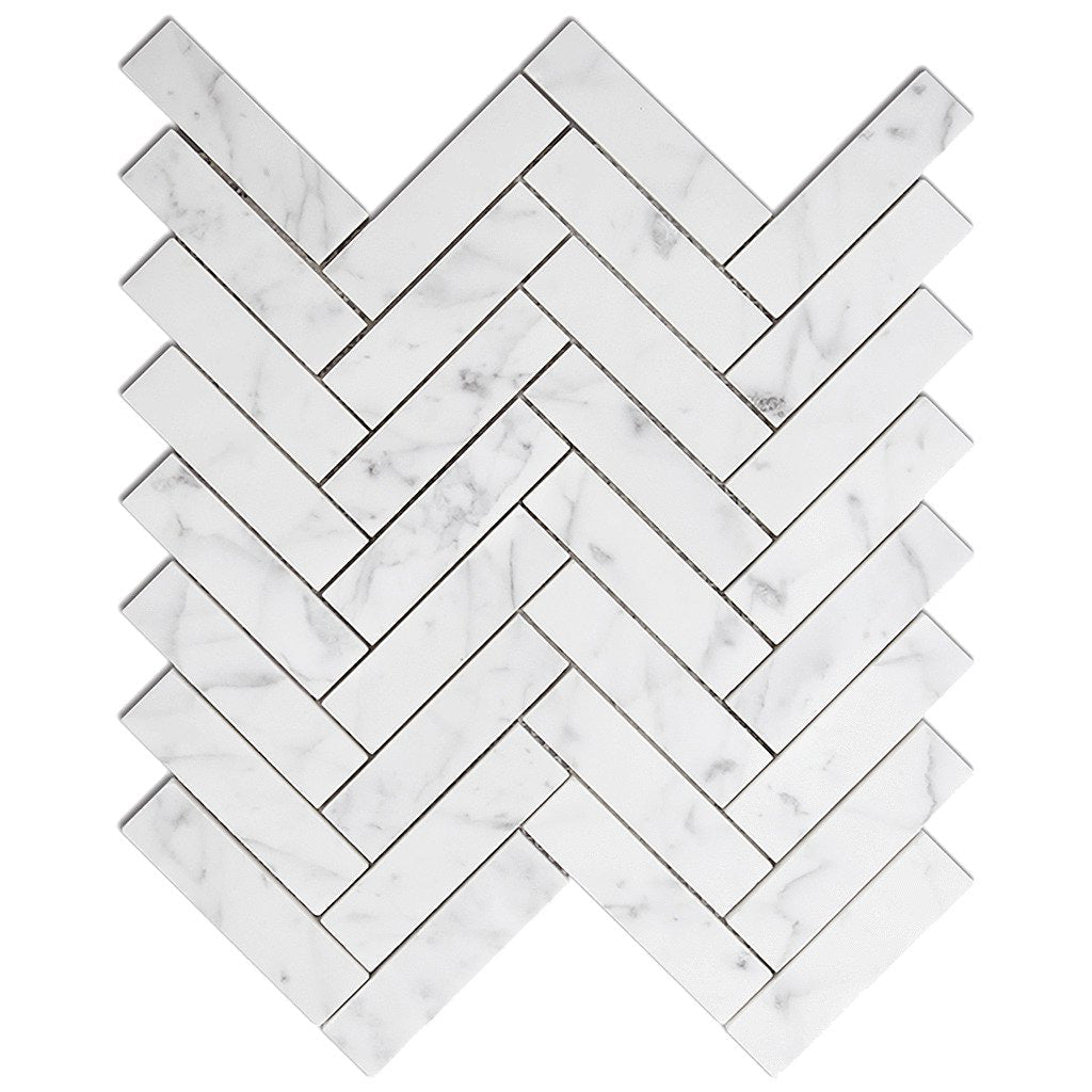 Bianco Gioia Herringbone Polished