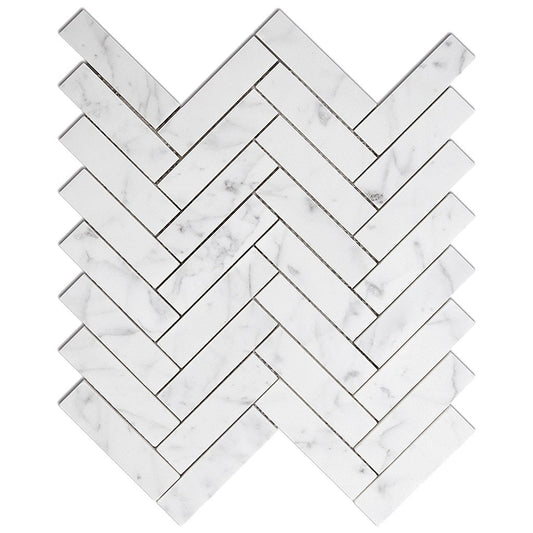 Bianco Gioia Herringbone Polished